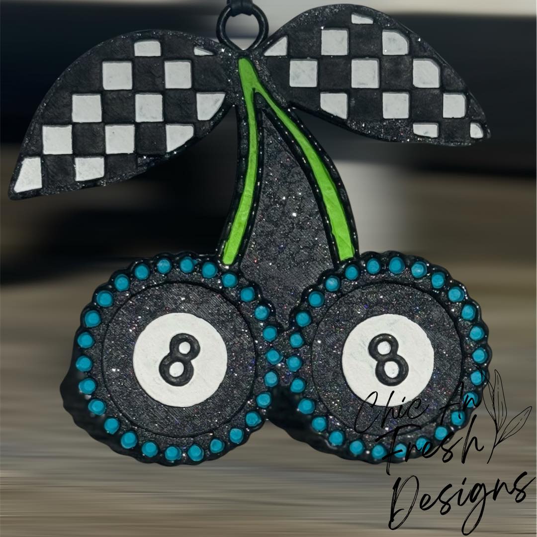 Checkered 8 Ball Cherries