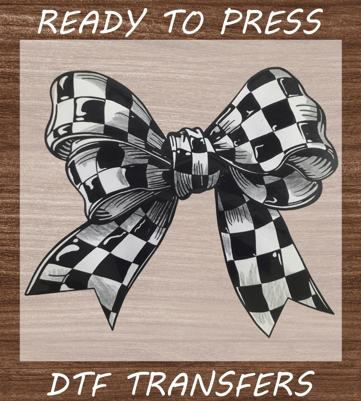 Checkered Bow “Ready To Press”